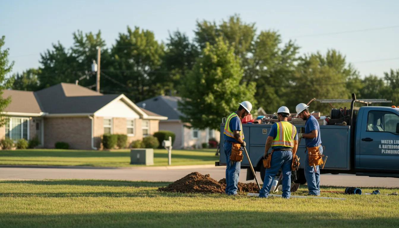 Residential water line and bathroom plumbing service in Vado, NM